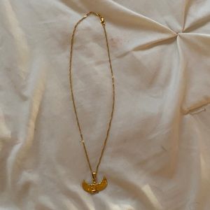 Egyptian Goddess Charm Gold Necklace